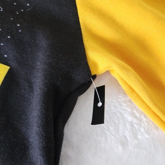 NWT OT Revolution Boys Astronaut Soccer Hoodie Yellow Black Space Fleece Size 4 - Picture 6 of 13